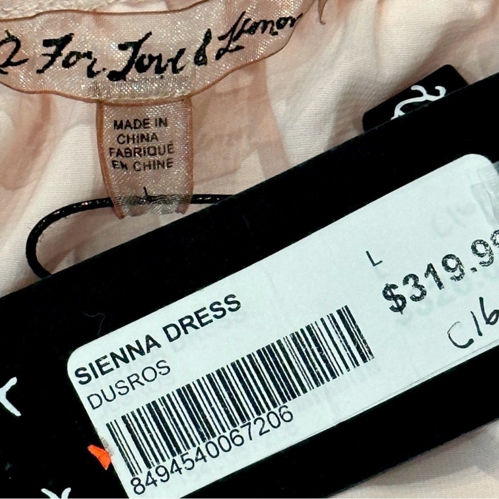 For Love & Lemons Pink Sienna Lace Open Back Mini Dress Size Large NWT - Picture 10 of 10